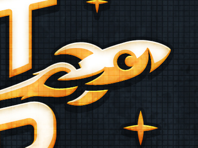 Giant Leap : Logo Exploration Detail design retro rocket space stars vintage wip