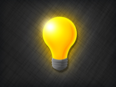 Eureka! gloss icon lightbulb vector