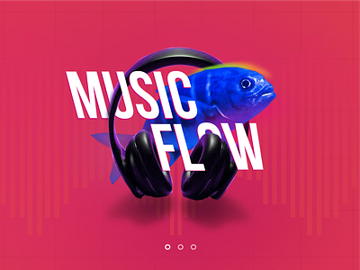 Blue fish design fish graphicdesign music