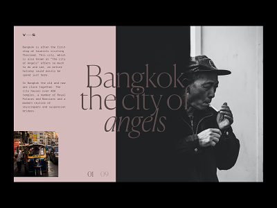 Bangkok. The City of Angels - Slider animation branding illustration interactive motion typography ui web web designer webdesign