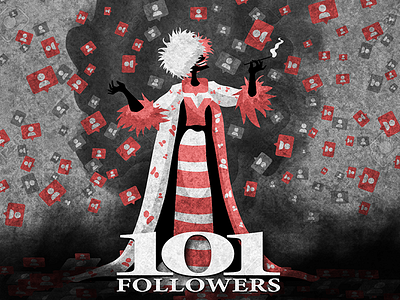 101 Followers 101 dalmatians bad cruella de vil design digital disney follower illustration instagram vector villains