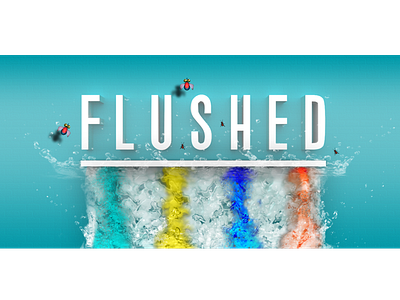Flushed poster 2 design flushed game illustration mobile poster tablet water