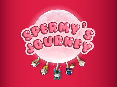 Spermy's Journey athlete character cute design egg game illustration mobile pink postman tablet