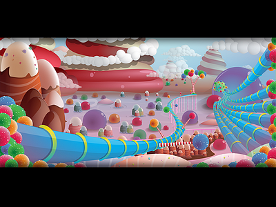 Candy Land background concept game mobile