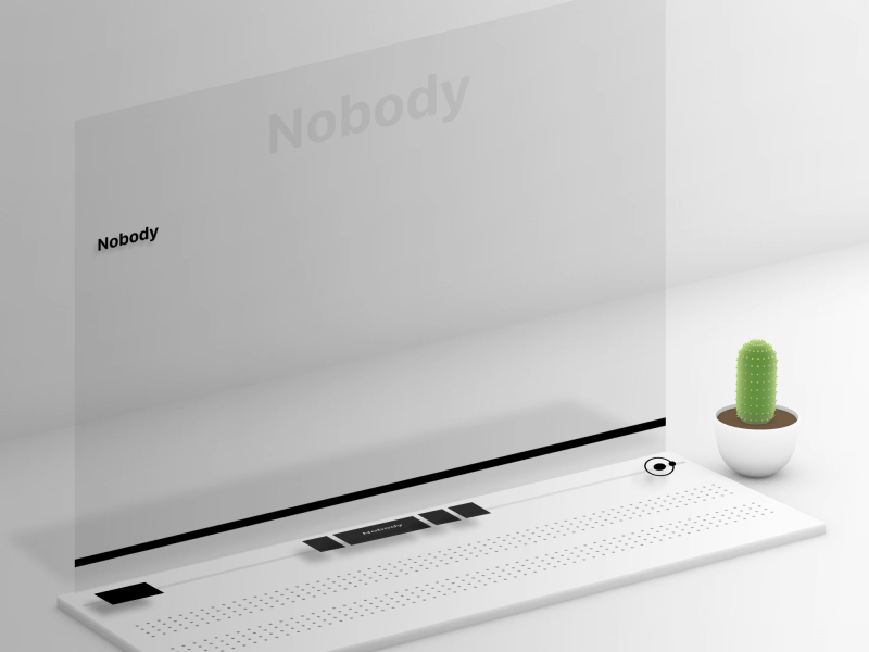 Nobody 1 aftereffects animation branding c4d cactus futuristic loader microinteraction minimal motion typography ui