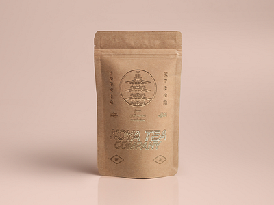 Sencha green tea for Koya Tea Company brand brand identity branding gold foil graphic design illustrator mockup packaging packaging design paper photoshop sustainable