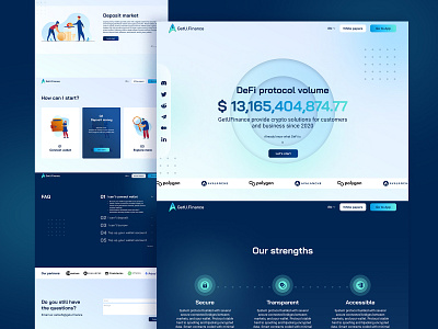 GetU.Finance landing page app blockchain branding crypto graphic design ui ui design uiux webdesign