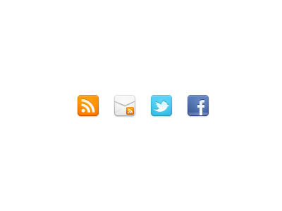 Social Media Icons facebook icon rss social media twitter