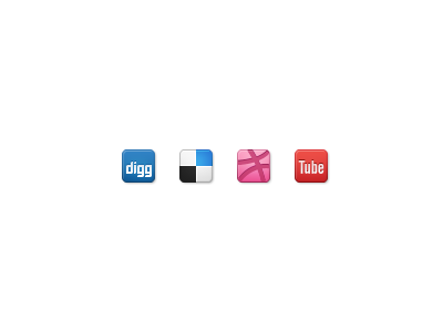 More Social Media Icons delicious digg dribbble icons social media youtube