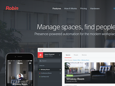 Manage spaces, find people