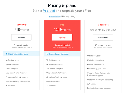 Supercharged Pricing billing booking calendars plan pricing robin