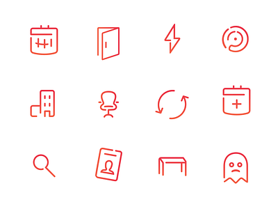 Outline Icon Set calendar ghost icons outline sketch