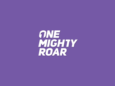 One Mighty Roar Refresh Concept logo one mighty roar purple redesign