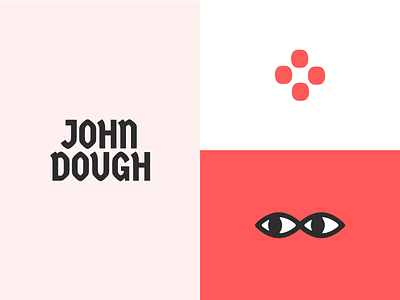 John Dough Logo branding character fun identity logo logotype mark mascot red