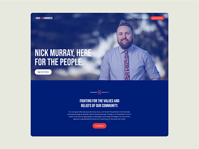 Campaign Website branding minimal political campaign politics web design
