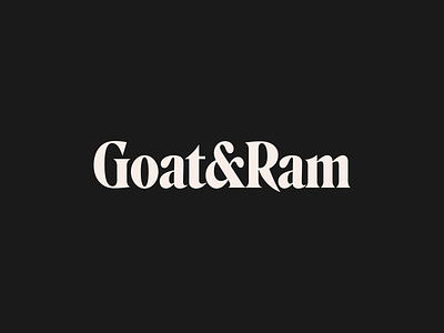 ✂️ Cuts — Goat & Ram Wordmark bold branding dark logo logotype roslindale satanic type wordmark