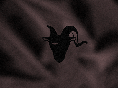 Goat & Ram Logomark black branding dark food truck goat identity logo restaurant silhouette texture