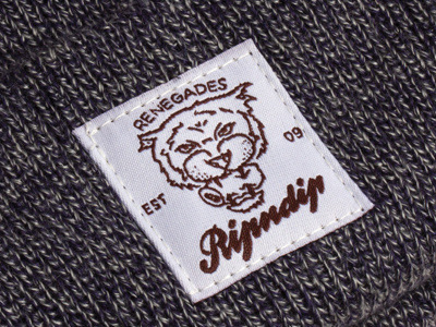 Renegades clothing hand drawn illustration label panther renegade