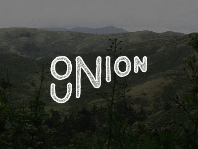 Onion Union handdrawn onion scenery typography union