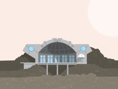 34°20'31.4"N, 112°06'05.0"W architecture arcosanti desert illustration texture