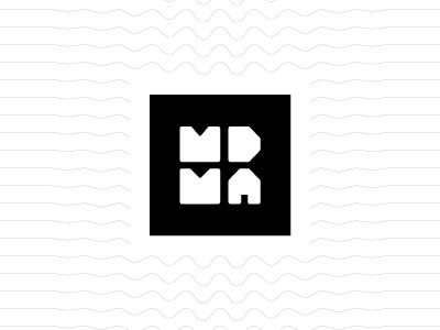 MDMA box concept custom lettering lines logo mark