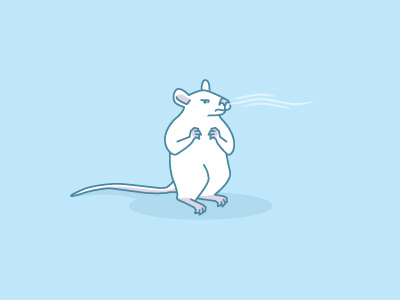 A Sniffing Mouse... animal blue illustration mice mouse nose rodent smell sniff stroke