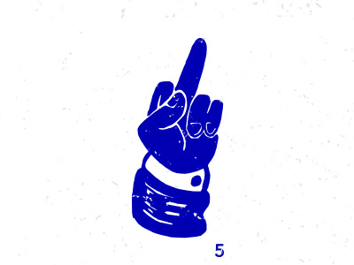 Return To Sender 5/6 blue finger hand illustration return send texture