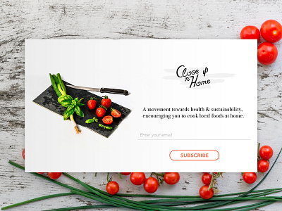 Close To Home Cooking food logo script type ui