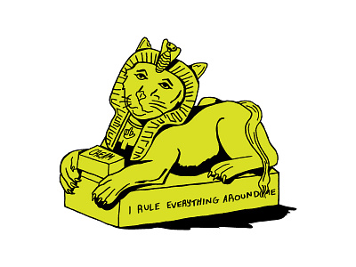 Ol' Cat Guy cat clothing drawing gold illustration sphinx tshirt yellow