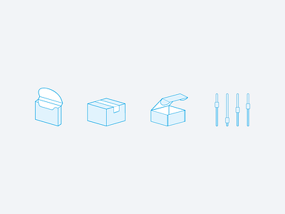 Little icons, nice and neat. :) blue box custom icon minimal print simple switch ui ux