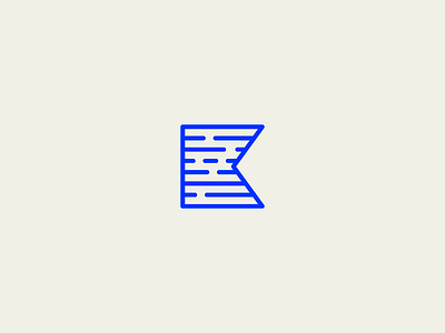 K Mark blue clean k logo mark minimal monogram simple typography
