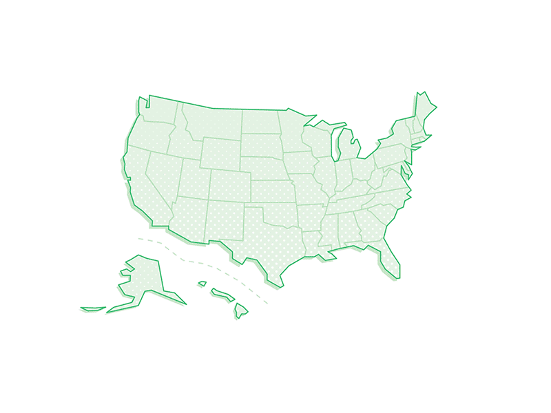 Sustainability Impact Map fintech data infographic motion newsletter email usa map illustration animation sustainability