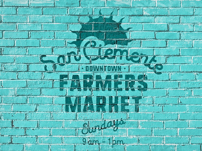 San Clemente Farmers Marker badge design fresh local logo market marketing photography typography