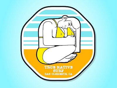 True Native Surf Icon #2 badge brand branding clothing icon iconography identity illustration lifestyle logo surf typography