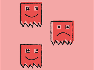Cartoon Emoji approach cartoon character design emoji emotions happy illustration illustrator sad