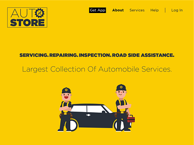 Auto Store. 2d auto automobile design illustartor illustration logo store ui ux vector web