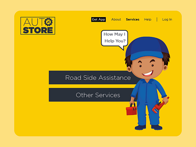 Services, AutoStore. concept design illustrator ui ux web webdesign website