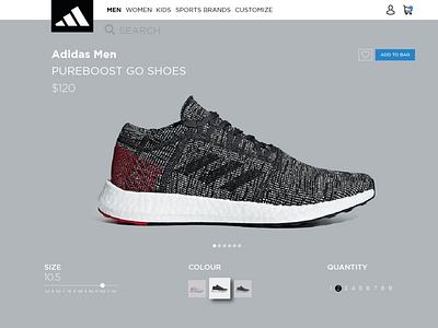 Adidas Concept Product Page.