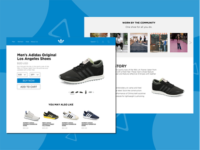 Adidas Concept Product Page. branding design desktop page product shoes sneakers ui ux web website