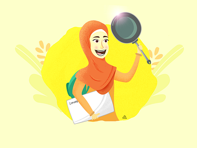 Personal avatar 2d avatardesign cooking fulla girl graphicdesigner hijab illustrator muslim