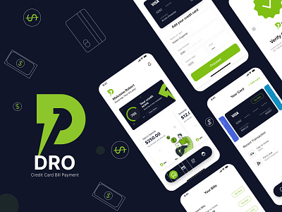 DRO App app concept app design bestfolios bill payment app branding color createmanipulation credit card app dribbble dribbblers graphic design illustration inspiration mobile design ui uiux design userexperience userinterface ux design vector