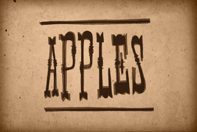apples apples drawn lettering texture type typography