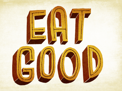 eat good drawn lettering type typography