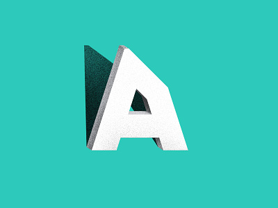 A a digital dimentional letter lettering texture typography vector