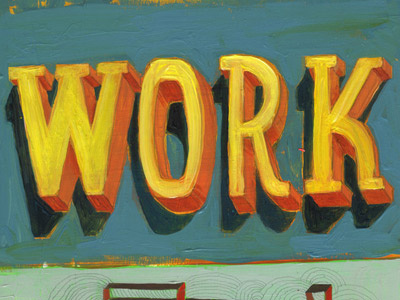 Work lettering painted painting type