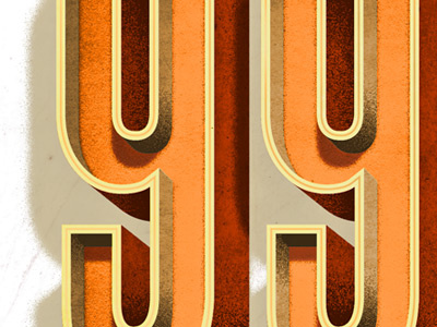 99 dimensional i like orange lettering texture