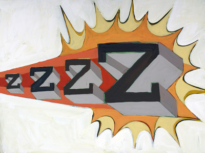 zzzZ hand made lettering painting quiet type