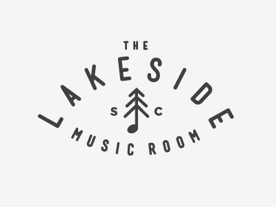 Lakeside Music Room logo branding logo music