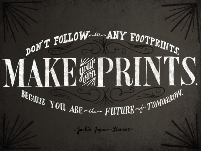 Make your own prints. hand drawn lettering quote type typography