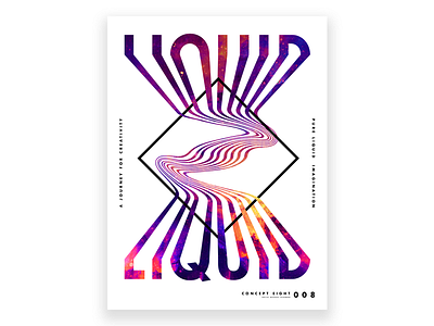 Pure Liquid Imagination graphic design just for fun poster poster a day typography